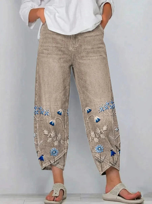 NORABELLE ARTISAN LINEN PANTS