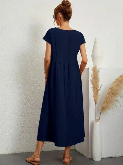 AVA LUXE FLUID MIDI DRESS