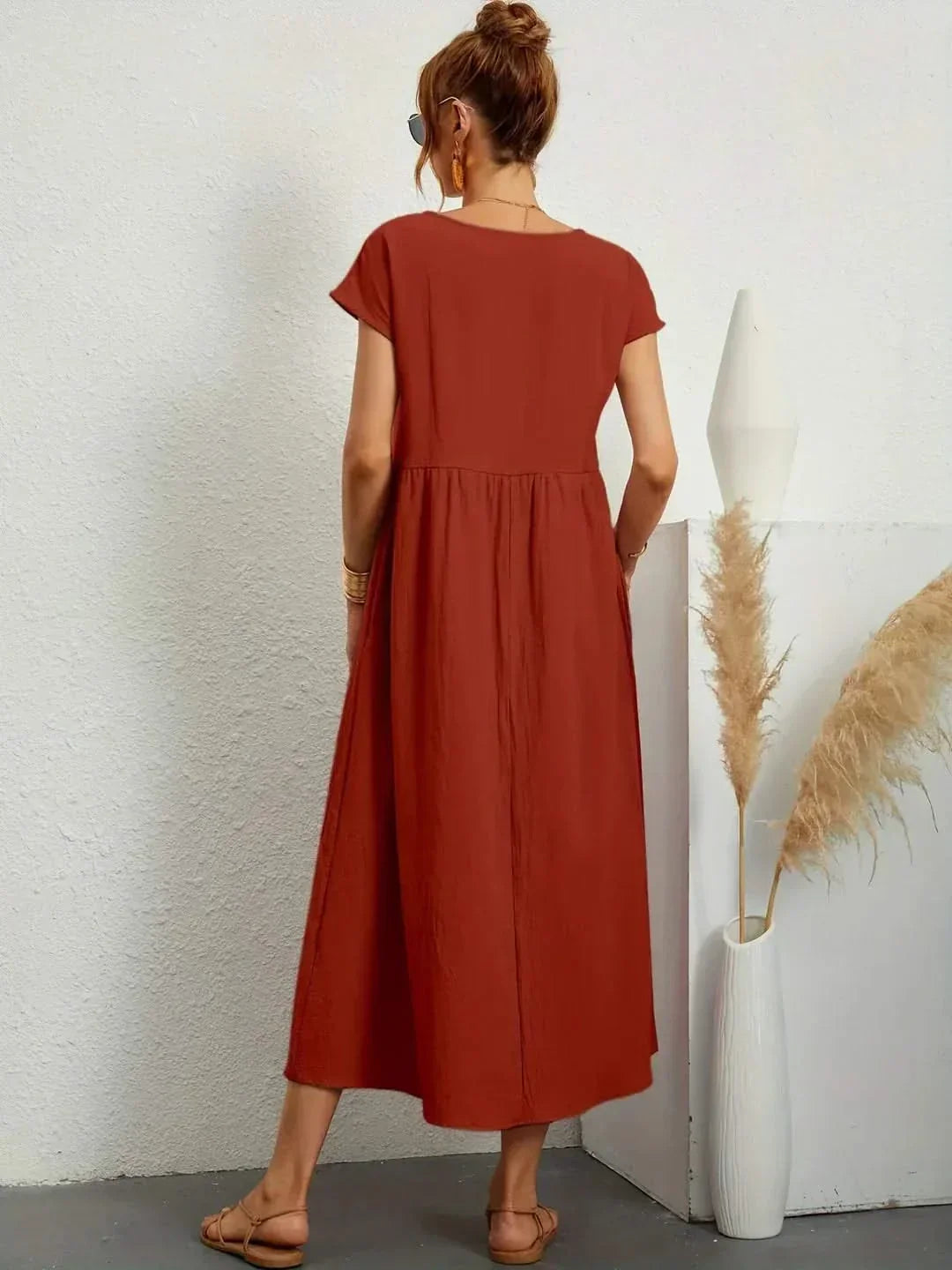 AVA LUXE FLUID MIDI DRESS