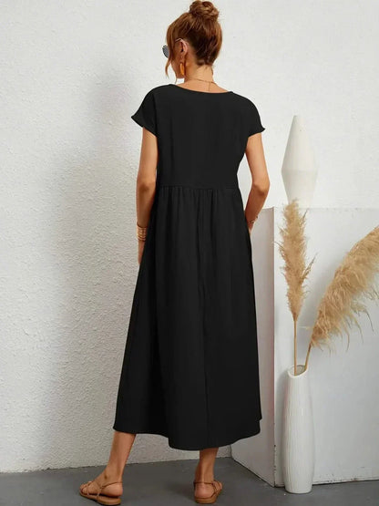 AVA LUXE FLUID MIDI DRESS